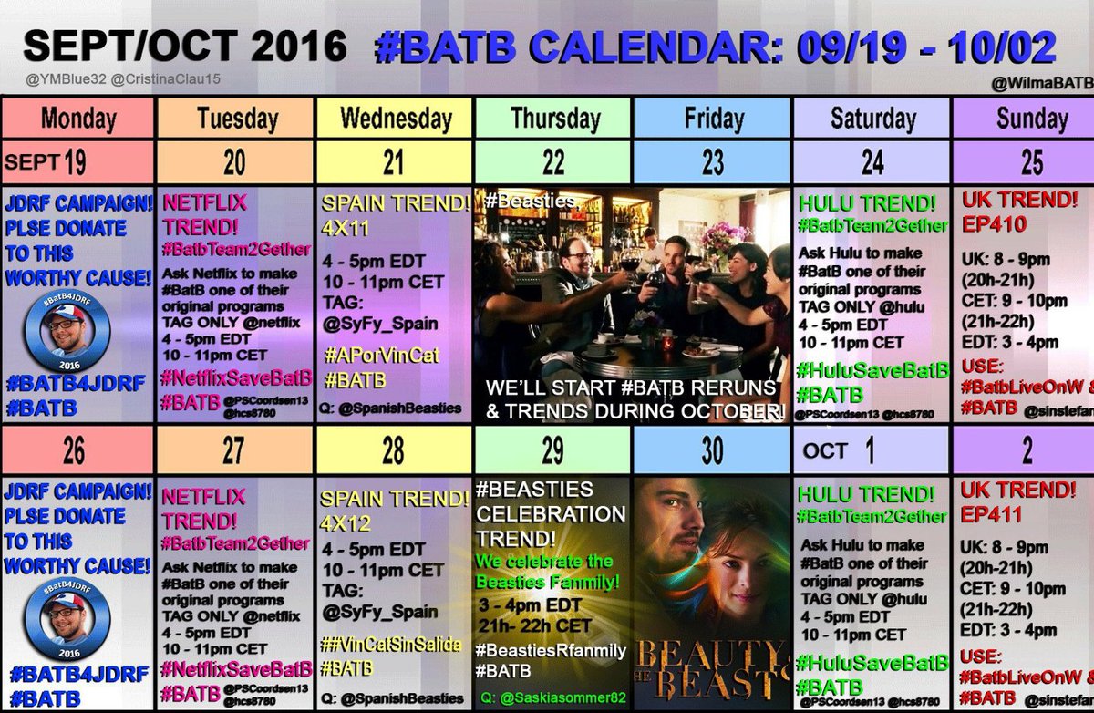 ofcgeek's tweet image. Hey Beasties,  #BATB #SaveBatB ✔out our calendar and please join the daily trends.  We can still hv tons of fun! 😆❤