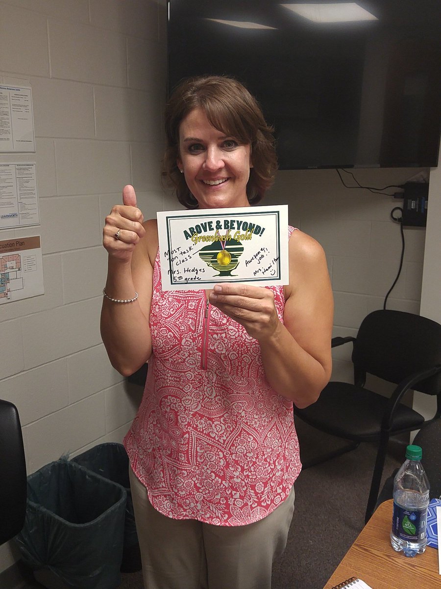 Mrs. Hedge's 5th grade at Earl Lawson Elementary earned a Greenbush Gold for awesome CHAMPS practices!
