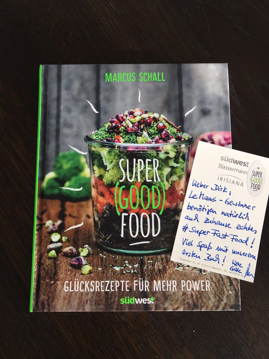 muellerdirk's tweet photo. Thanks #supergoodfood for the great 📚 #nutrition #healthyfood Can't wait for @mueller_dani1 using it😘😊 @fordperformance @chipganassiracing https://t.co/C0pxdl670S