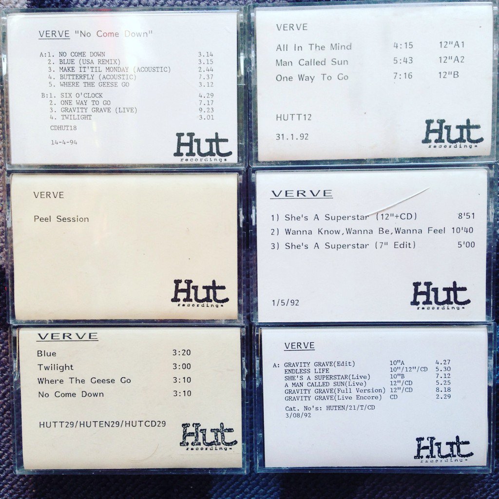 HandyNeil's tweet photo. Forget Vinyl!! It's all about the Mega Rare Verve Promo Cassettes 👍 #Tapetastic @genuineverve @richardashcroft https://t.co/sUfaED0dLm