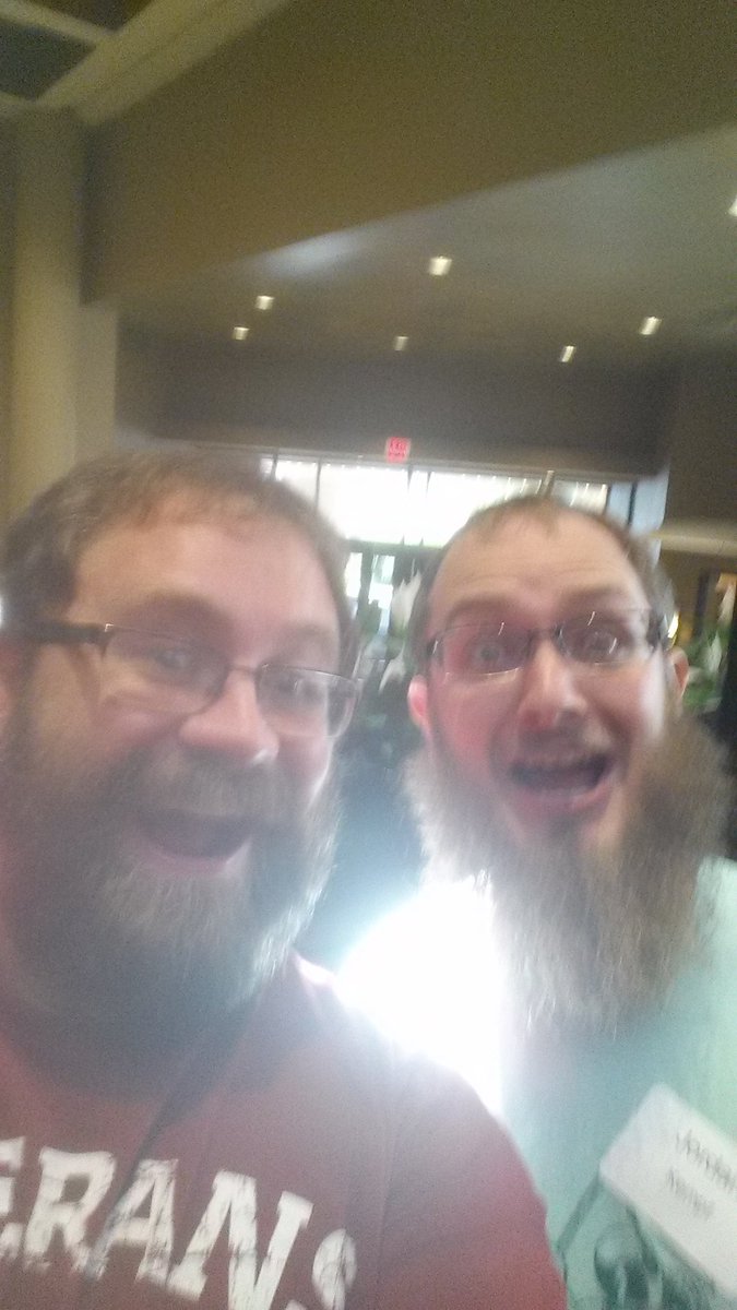 max_dash's tweet photo. Glowing beard conference selfie at #VUAgileDays  (not a conference about glowing beards.) https://t.co/QqSZ3wvtzJ