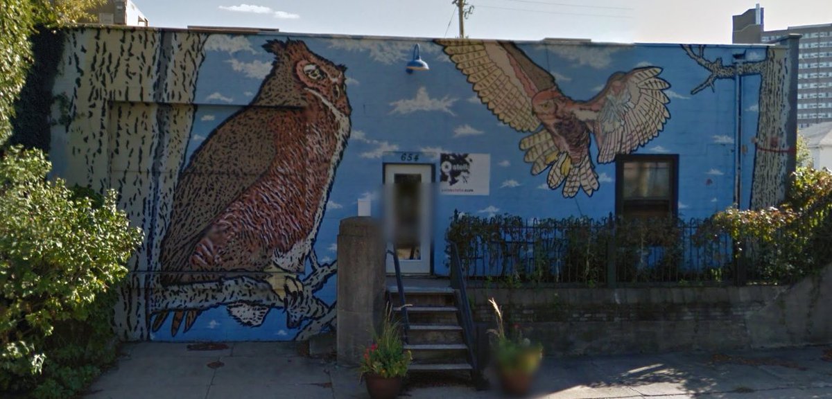 NEMpls's tweet photo. @artforcemsp #NEMpls murals - Owls @ Salon Stella on 19th and Jefferson. https://t.co/og00VRKzNs