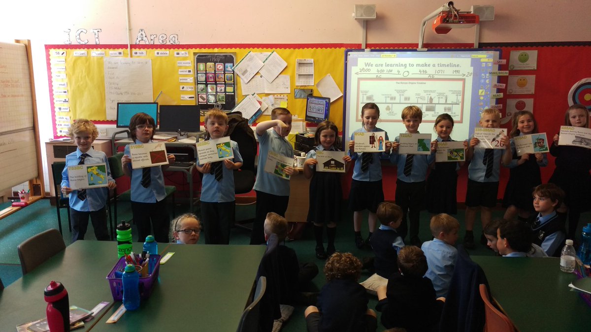 MrsClarkeStNin's tweet photo. We worked together to put our timeline of Roman events in order 😊 #humantimeline https://t.co/qFgLFpfBIO