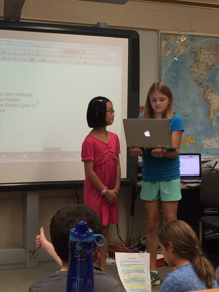 jesshutchisonAW's tweet photo. A tense reenactment of the Boston Massacre trial in Ms. Michael's room! History comes alive! #engageAW #michael4 https://t.co/a84JLP3LvA