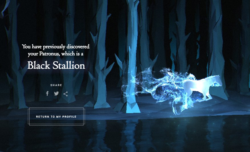 Doing the Pottermore test again!