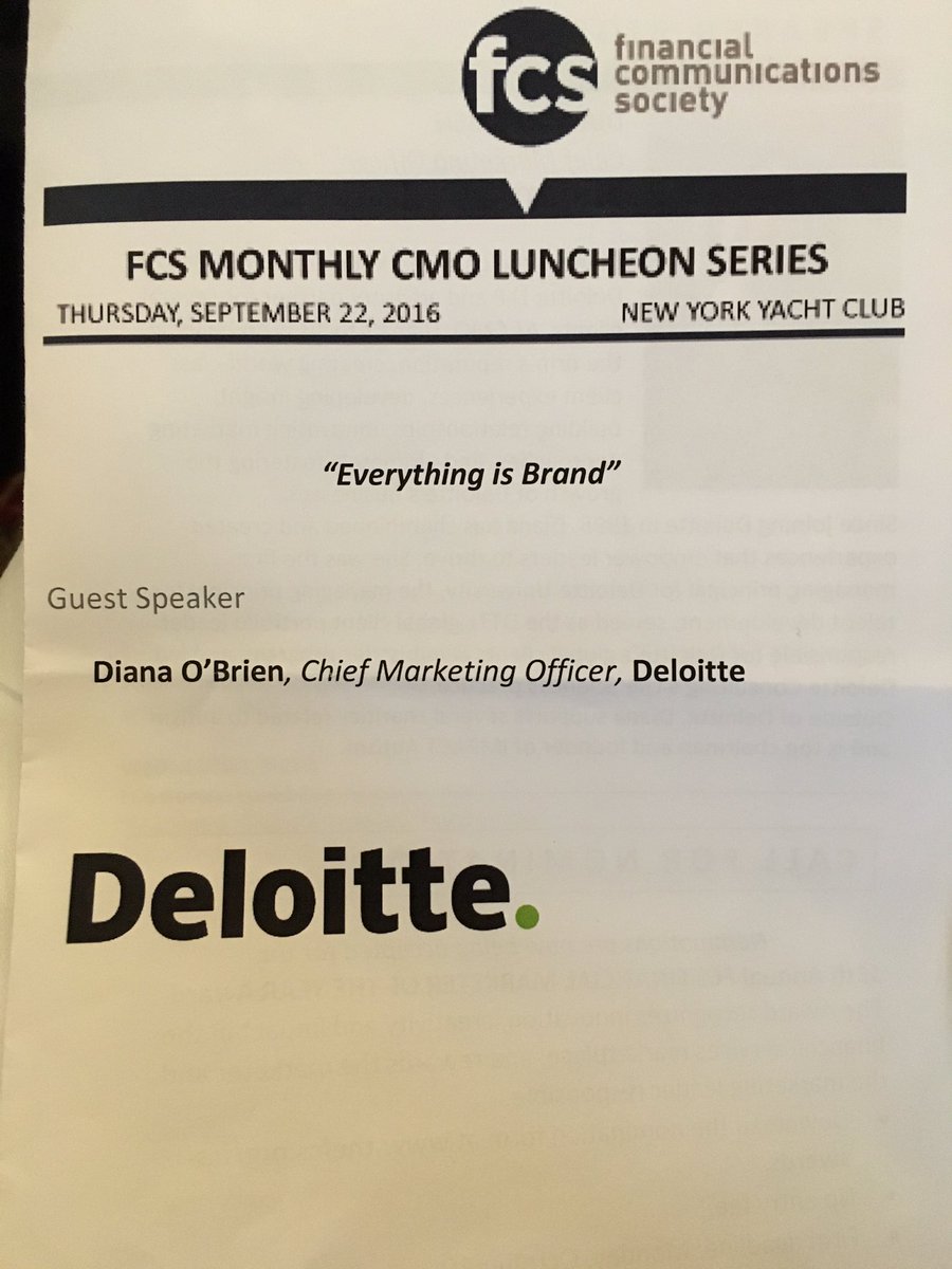 MacWorsham's tweet photo. Proud to be joining colleagues to hear @DeloitteUS CMO @DianaMOBrien speak with @theFCSorg #FCSlunch https://t.co/66WzL3J69b
