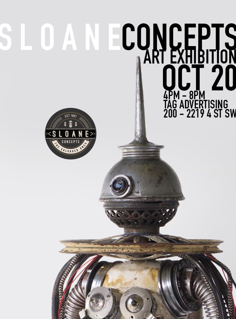 SloaneConcepts's tweet photo. Thusday, October 20th at 4PM!
#yycarts #yyc #calgary #robots #scuptures #scifi #antiques #toddsloane #thesalvagedones https://t.co/DiUEdLzBzq