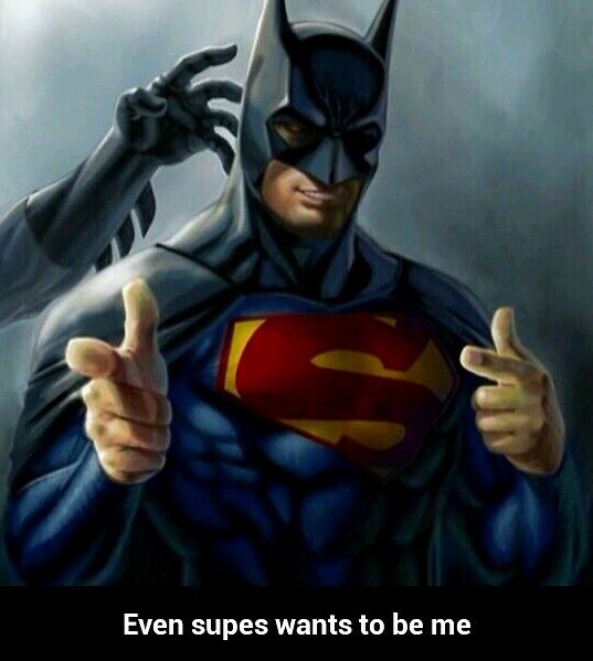 "Heh,check it out,I'm Batman."