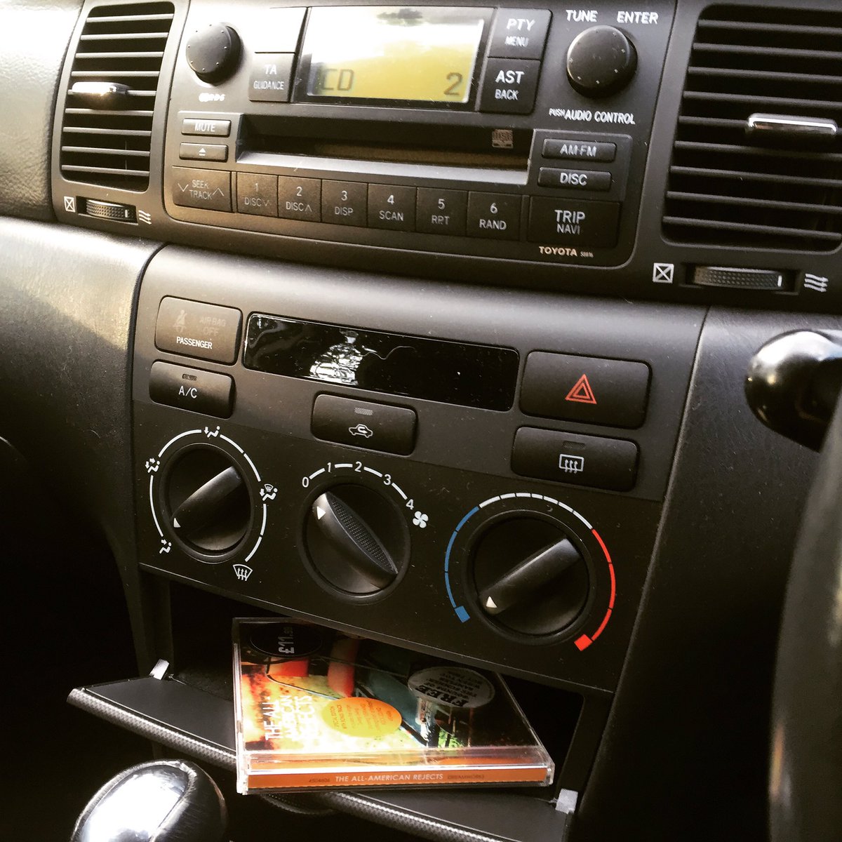 TheHoopsNerd's tweet photo. Playing @therejects on CD in a shitty car #oldschool #isit2004again? https://t.co/ZdednG3E0e