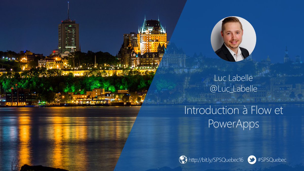 SPSQuebec's tweet photo. @Luc_Labelle présentera "Introduction à Flow et PowerApps" au #SPSQuebec https://t.co/CTzd0TIWoJ https://t.co/LtY5J9PG2J