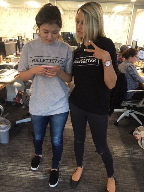 kendylklein's tweet photo. just another day in the office learning how to be a #FanGirl with @creezhan ππΌ #O2Lforever #FullscreenLife @Our2ndLife https://t.co/dkSBvQfeZY