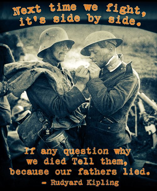 BedlamBeat's tweet photo. @BedlamBeat #G8Links #iQLS #WW1 #WW2 "Next time we fight, it's side by side. If any question why we died Tell them, bcs our fathers lied." https://t.co/i9hP0TIWwe