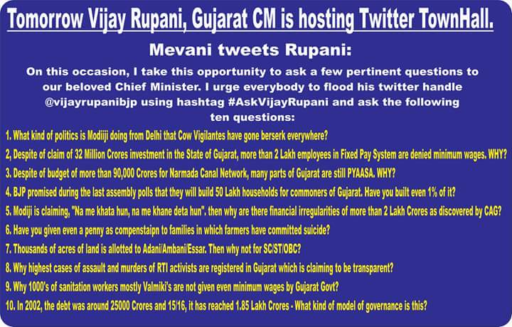 _UDALS's tweet photo. Urgent appeal to the entire nation by @jigneshmevan . "I argue everybody to ask these questions to @vijayrupanibjp https://t.co/NA9V03VdWJ
