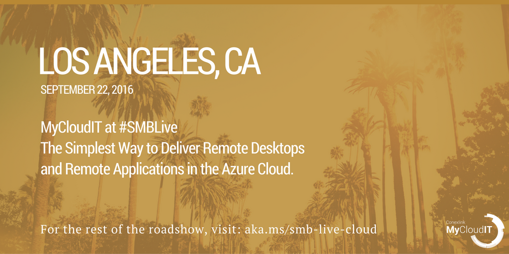 MyCloud_Service's tweet photo. Howdy, @SMBInsiderJoe! See you soon at MyCloudIT's #RemoteDesktop &amp; #RemoteApp Demo at #SMBLive. #askMCIT #MSPartner https://t.co/f9aaZR66bo