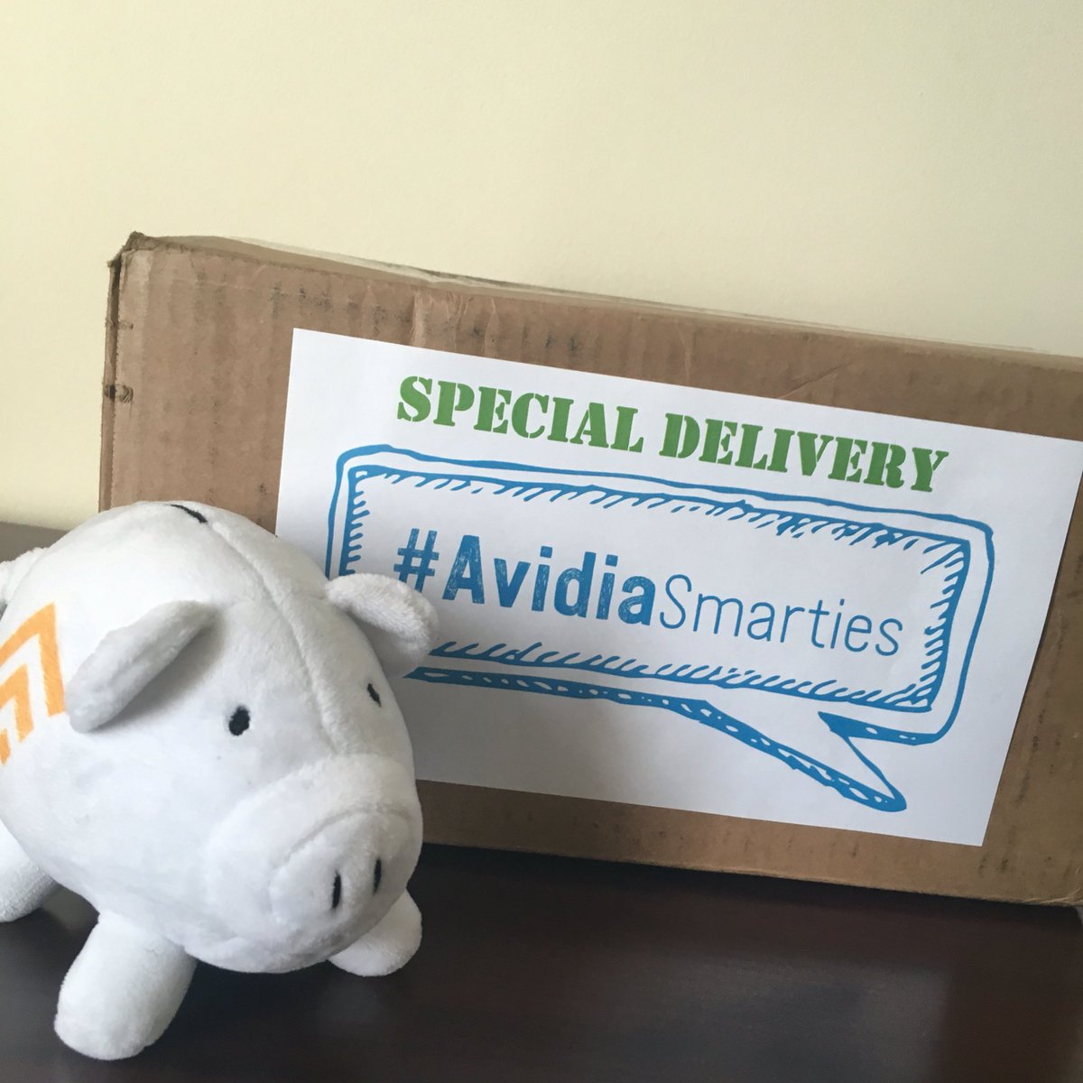BankSmartCARRIE's tweet image. #AvidiaSmarties got a very special delivery today. It's top secret but @BankSmartMAX is dying to squeal! #LifeOfMax #AvidiaMobile #AskAlexa