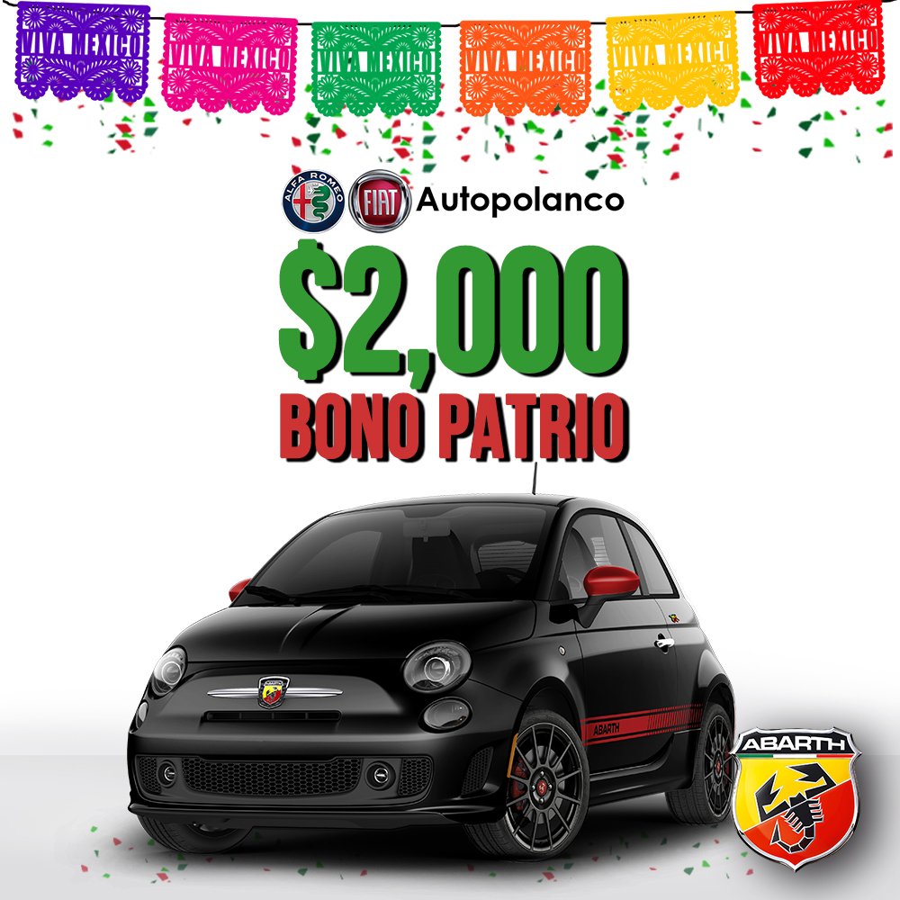 FiatAutopolanco's tweet photo. Siente el poder de Fiat y estrena hoy mismo. Agenda prueba de manejo: https://t.co/XOekJeFZEx
#Promociones
*Válido al 22 de septiembre https://t.co/XJLvntjciA
