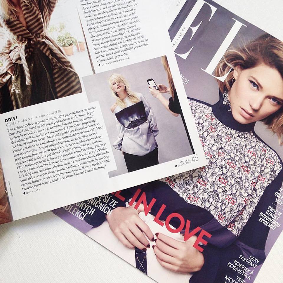 October issue of <a href="/ELLECZ/">ELLE</a>  → Top 20 czech fashion designers and ODIVI in between ❤️❤️❤️ thank you so much! 

#ellecz #odivi #czechfashion