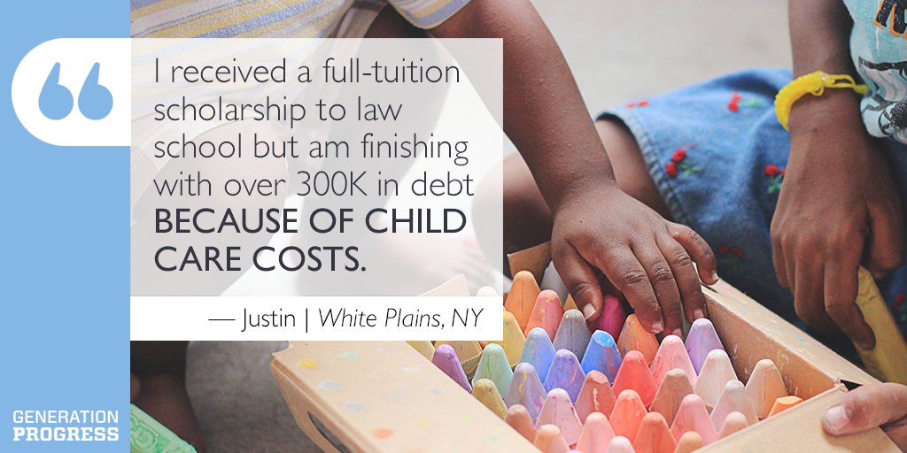 genprogress's tweet image. Child care is out of reach for young parents. We must to more to #StandWithFamilies. genpr.gs/25q4dkN