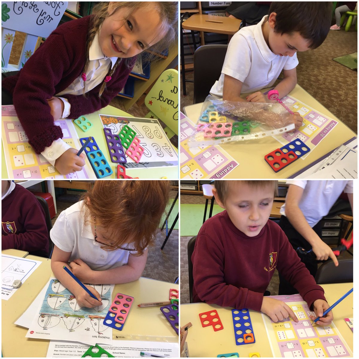 We've been using Numicon to help us with our numbers bonds to 10 this week @Numicon #R12 #numberbonds