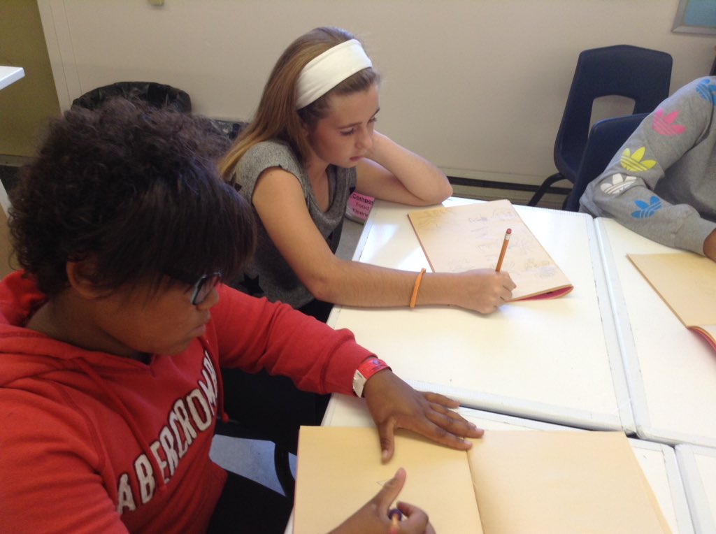 MrsDayGr_5STTM's tweet photo. Creating #sketchnotes @sttm17 to consolidate our first #inquiry learning! #flexibleseating #ALCDSB https://t.co/94VUl709tM