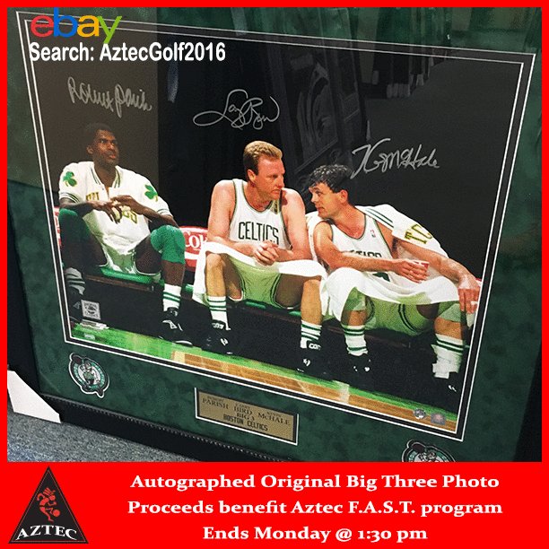 BostonAztecWPSL's tweet photo. Autographed @BostonCeltics Original Big Three Photo to benefit the F.A.S.T. program search AztecGolf2016 on @eBay https://t.co/UjvqHmuZtb https://t.co/NEOvoLZgc3