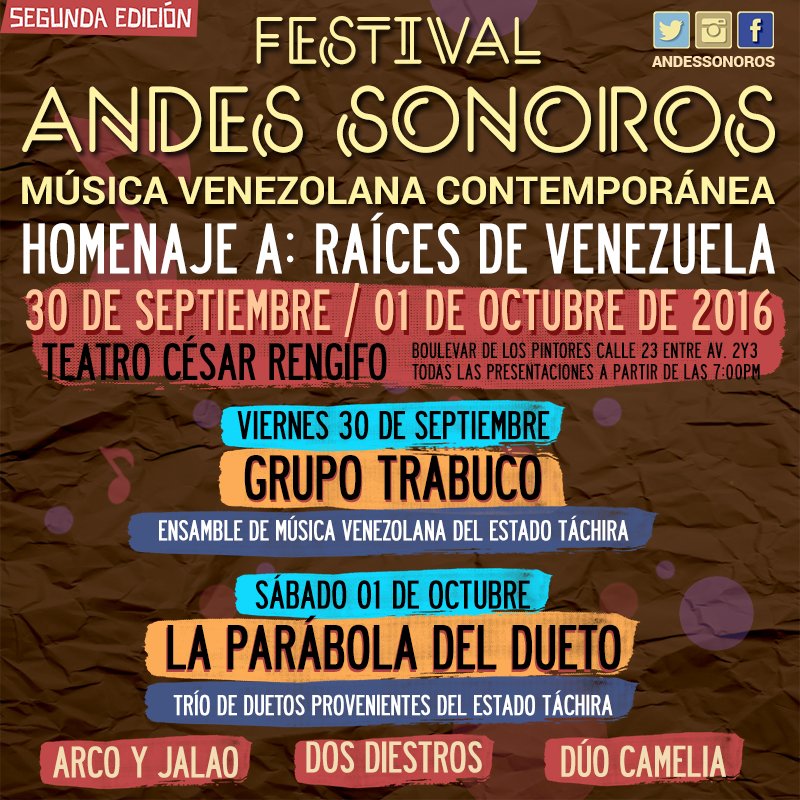 Muy emocionados por este hermoso homenaje que están preparando <a href="/andessonoros/">Andes Sonoros</a> por motivo de nuestro #40Aniversario ¡Mil gracias!