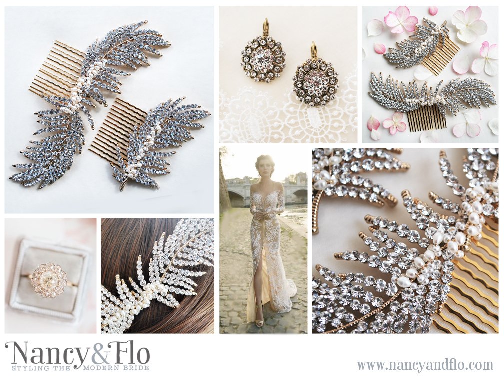 Perfect for a #bride with a thing for #bling from <a href="/nancyandflo/">Nancy and Flo</a>