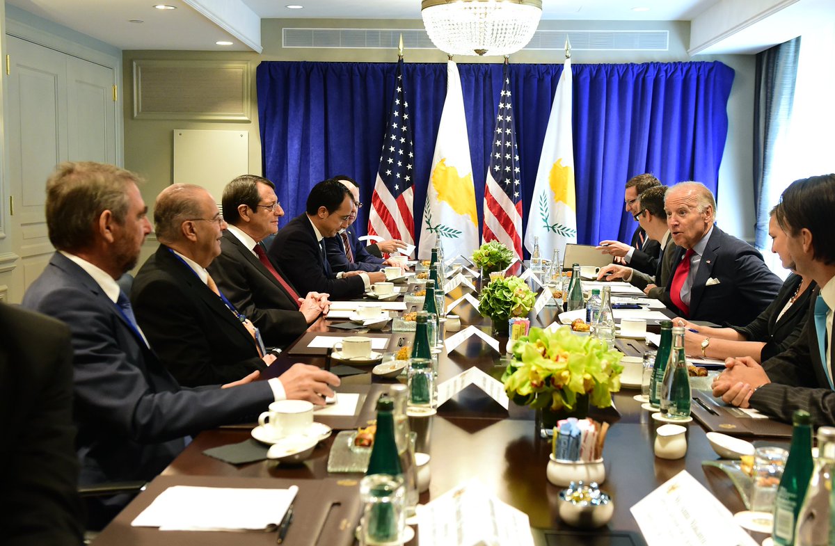 AnastasiadesCY's tweet photo. Fruitful discussion with @VP Biden today #CyprusProblem #UNGA https://t.co/AHvkc7PvlD