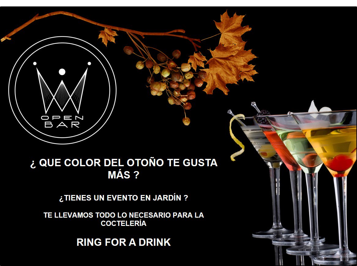 MW_OpenBar's tweet photo. #FirstDayofFall época ideal para tu evento en jardín. #boda. #MW_OpenBar te lleva la #BarraLibreEspecializada que tienes en mente. https://t.co/lZWCAVRHKZ
