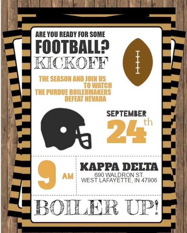 PurdueKD's tweet photo. Who is ready for some football, tailgates and dads?! We're so excited to show our families our new home and our sisterhood! #DadsDay2016 💚 https://t.co/In3S2w7SIj