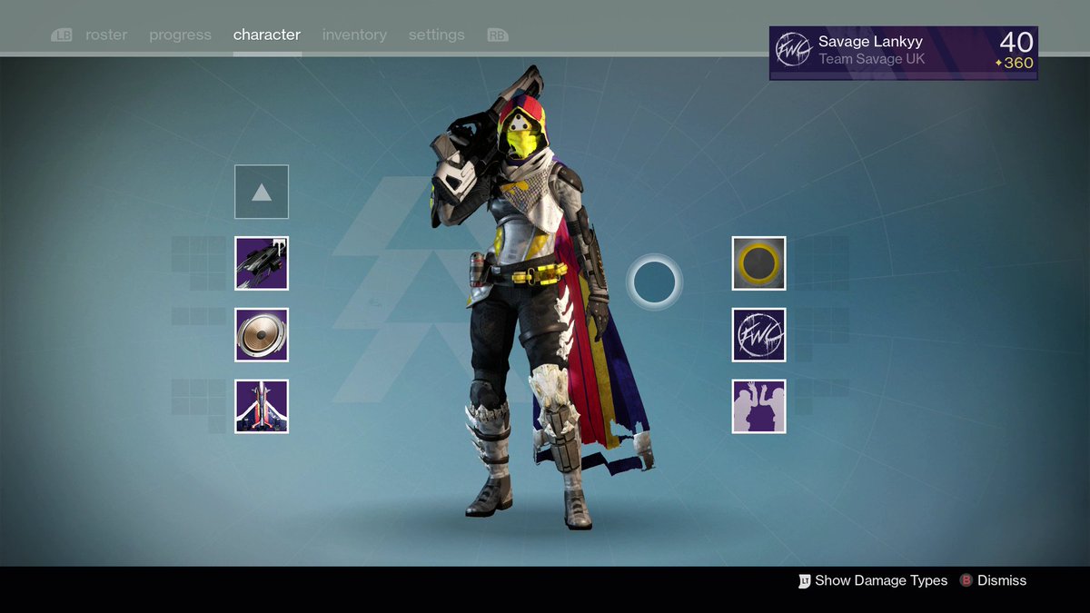 ThisIsDIM's tweet image. Congrats to @LANKYY94 for winning the #YearTwoGear Blacksmith Shader, and for showing off a screenshot of his Hunter looking good with it.