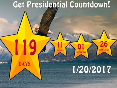 DFWeather's tweet image. 119 days &amp;amp; bye bye Obama! Presidential Countdown #itunes apple.co/29Jiwql #android bit.ly/2aU2CKf #trump #clinton #startup