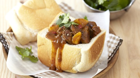 #FoodieFriday Question 7: Name a takeaway consisting of a hollowed-out half loaf of bread filled with curry?