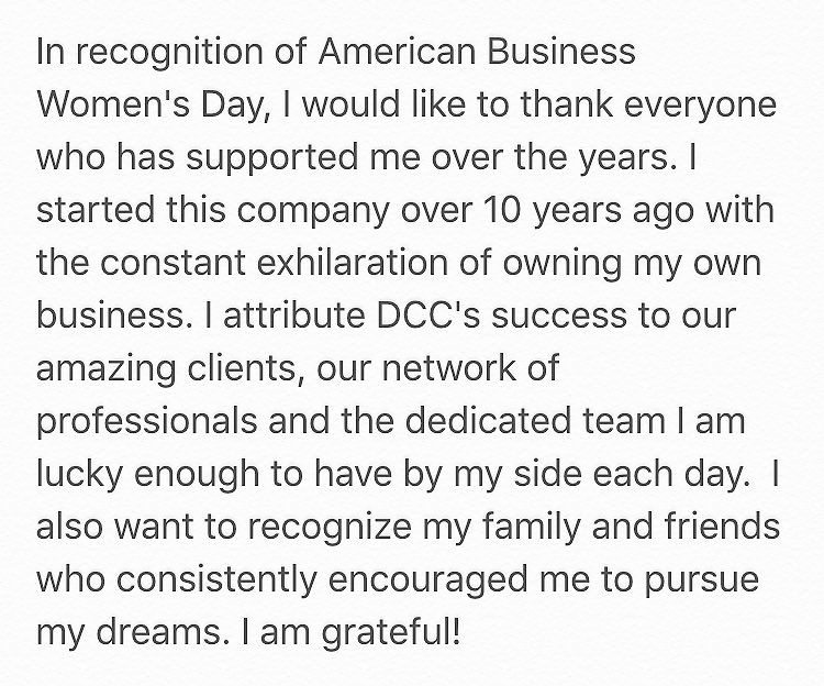 dickersoncmx's tweet photo. Thinking of all the amazing people who make #BusinessWomensDay so meaningful to me! #DickersonCreative #TeamDCC https://t.co/bSRE6xabEo