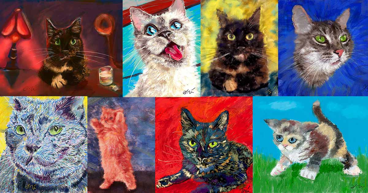 TheCatNetwork's tweet photo. #OriBengal is amazing.  He is offering 50% off cat portraits and part of proceeds will benefit @TheCatNetwork 
https://t.co/lhO38sN2DD https://t.co/xQWZ40QZ1t