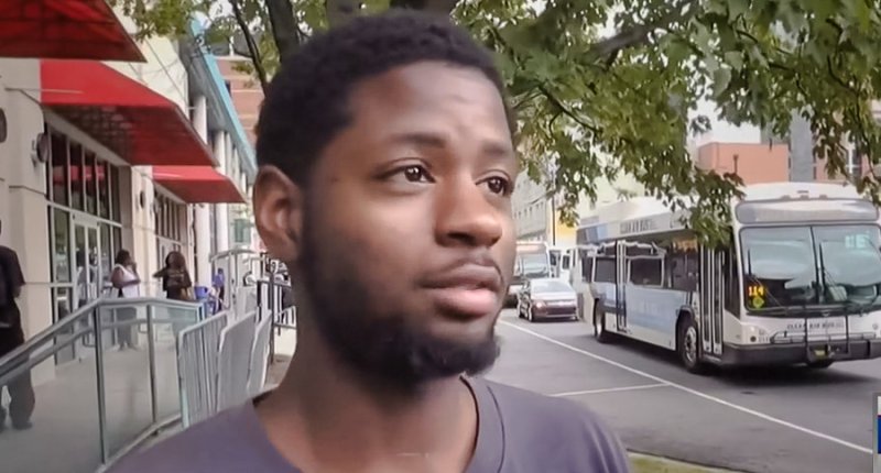 RawStory's tweet photo. Charlotte man perfectly explains protests: ‘Legalize being black… stop killing our people’ https://t.co/u5En2LIcas https://t.co/wRsmD6h6N2