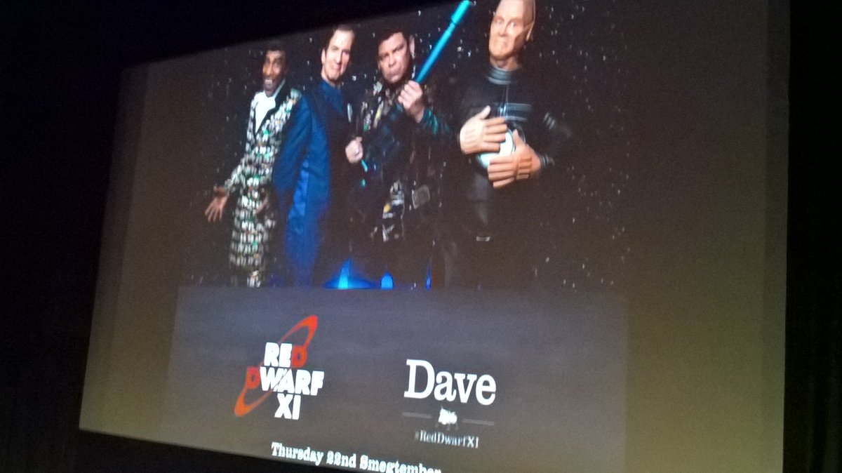 jonnymelamet's tweet photo. At the #RedDwarfXI fan screening #ShopRedDwarf https://t.co/3vTapOeq2z #smegmas https://t.co/5ejbOAJSis