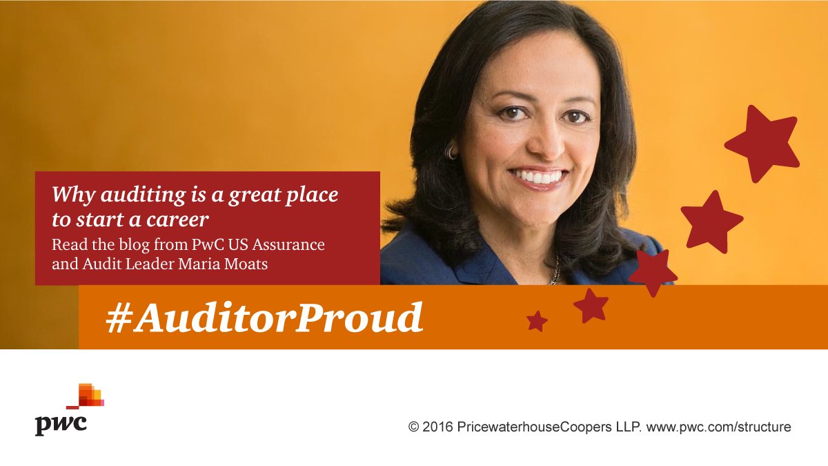 PwCUS's tweet photo. Four reasons why auditing is a great place to start a career via #PwC's @Maria_Moats https://t.co/fUujvPYYkA #AuditorProud https://t.co/RiekCM9b79