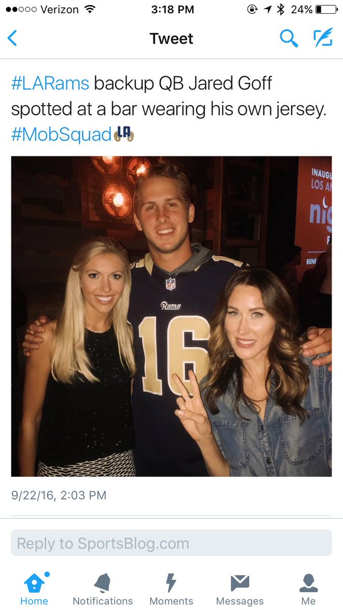 PhillyFanLife's tweet photo. One guy wears his own jersey to the bar... The other watches game film while on dates... #ThankYouRams https://t.co/nx7KiRnxVw