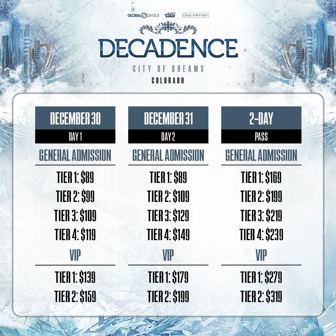 DecadenceNYE's tweet photo. Citizens! Special 12 hr pre-sale THIS Friday 10 am-10 pm for our most loyal citizens to give you first access to the cheapest tickets! https://t.co/PsDh6saXlx