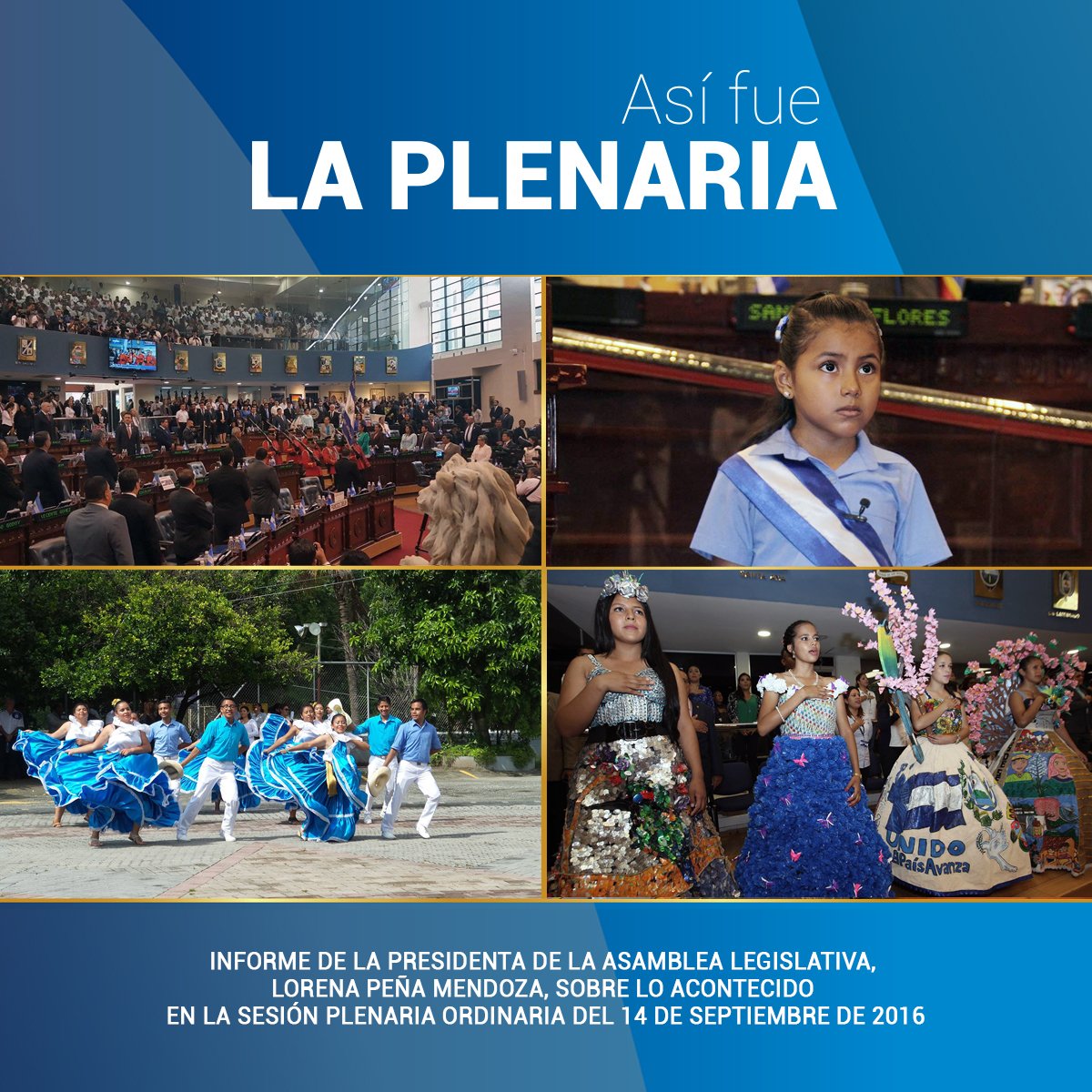 AsambleaSV's tweet photo. #InformeRadial de la presidenta @lorenagpeam, sobre lo acontecido en la Sesión Plenaria No. 64  https://t.co/HEaH5VQKiL https://t.co/LVziVa3Vuy