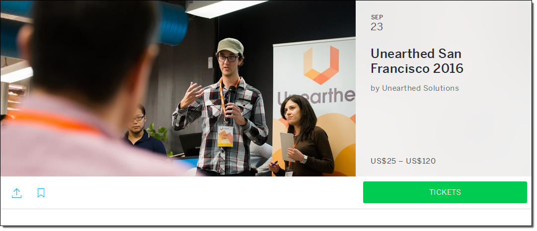 jeffbarr's tweet photo. Unearthed Open Innovation Hackathon in #SanFrancisco this weekend - https://t.co/MH9s8xcBaP - reg with "UnearthedSFCommunity" &amp; save $15 https://t.co/16AmTuoGog