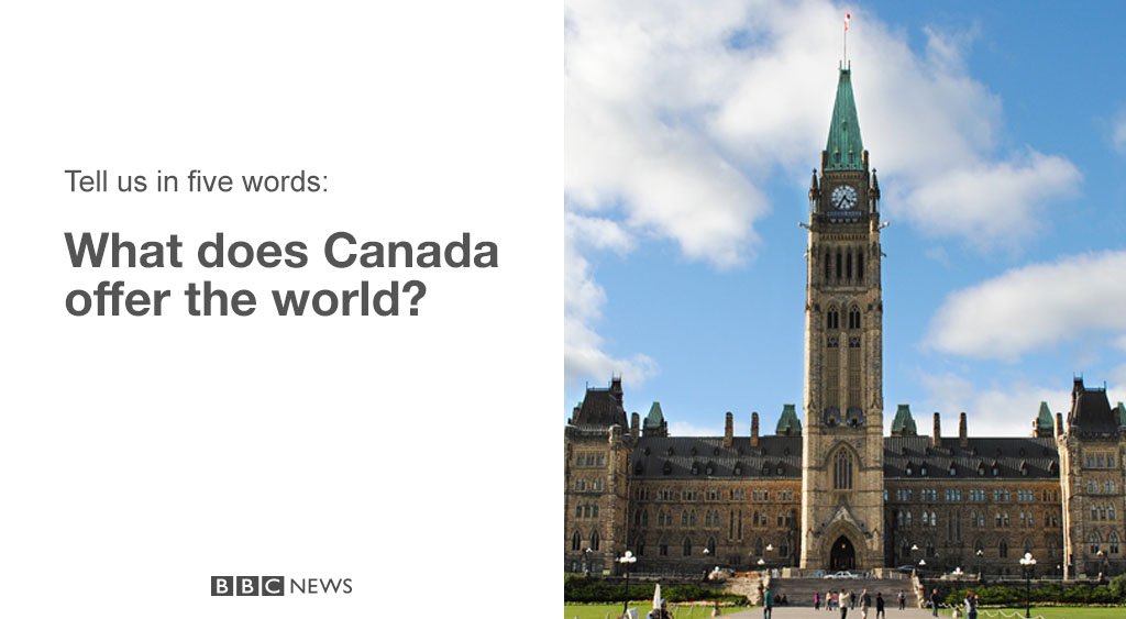 BBCNorthAmerica's tweet photo. As we prepare to launch our #CanadaBBC edition, tell us in #FiveWords: What does Canada bring to the global table?🇨🇦 https://t.co/1cqaqw9KL1