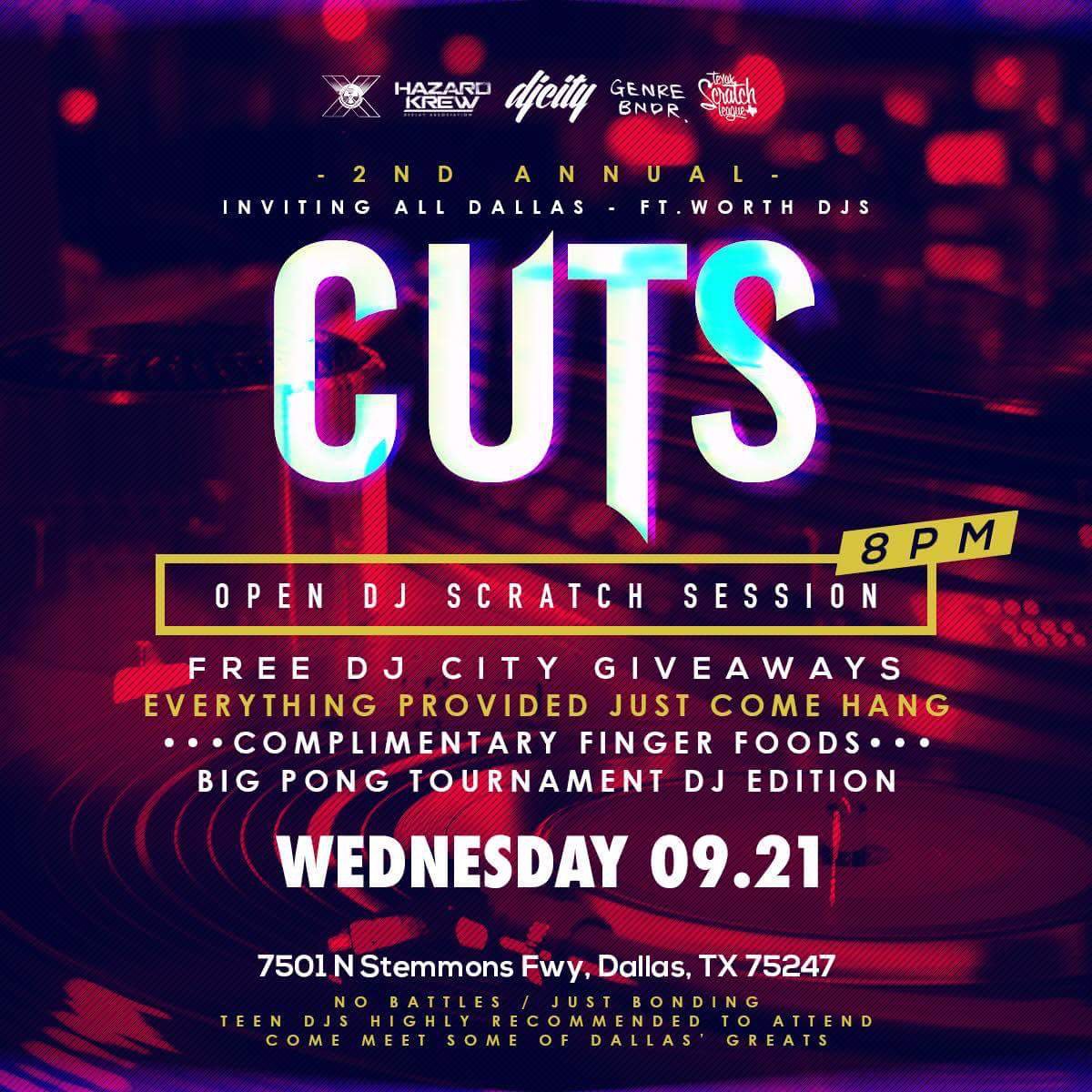DJcity's tweet photo. Join us tomorrow (9/21) in Dallas for a #DJScratchSession at @Bombshelldallas. Free food + giveaways! Bring vinyl + needles. #DJcityTexas https://t.co/uvqLRLpmGZ