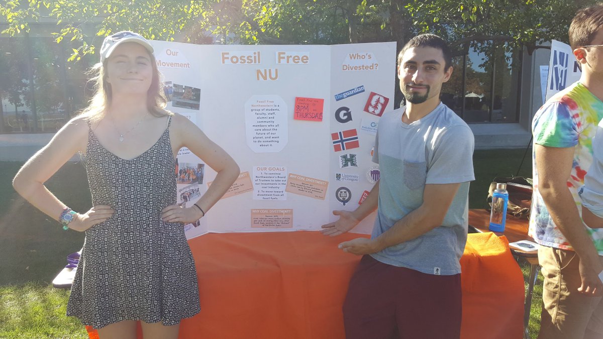We're kicking off the year right at the activity fair. Come to Norris East lawn and check out our booth near the staircase! #fossilfreenu