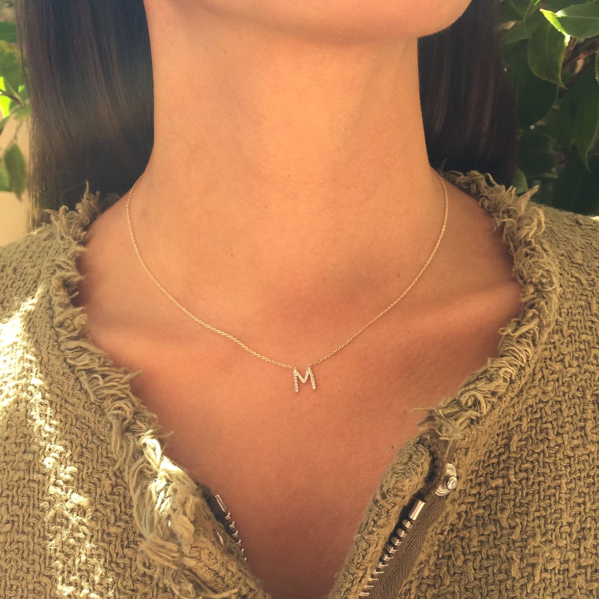 Zoelevjewelry's tweet photo. Wishing my name started with an M right now💫 #diamondinitial #LettersbyZoe https://t.co/STcVRIcn5o