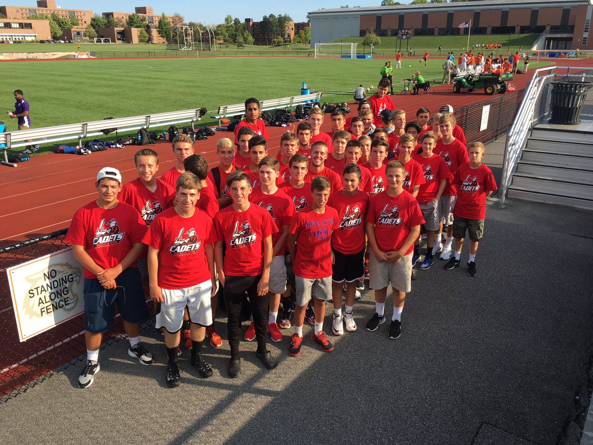 HiltonSoccer's tweet photo. @HiltonCadets the boys soccer teams supporting alumni Anthony Defeo,Simon Garno,Brian Wilkin &amp; Luke Bennett RITvsNAZ #together #cadets4life https://t.co/114zg1LuPk