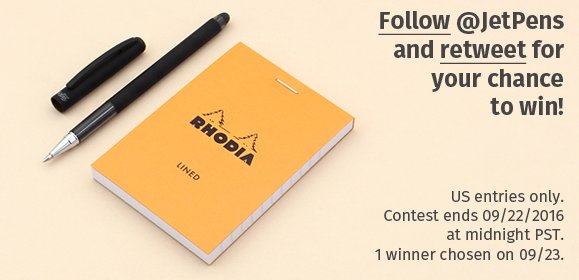 JetPens's tweet photo. Follow us and RT this post to enter our giveaway! #jetpensgiveaway Full rules: https://t.co/VpTn3o44My https://t.co/b7oGyxmdrs