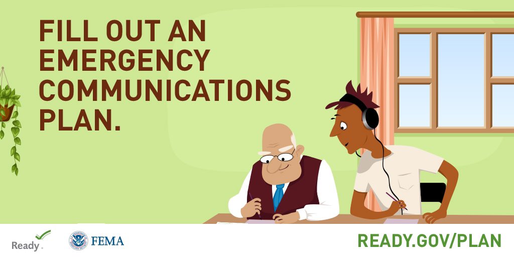 Prepare your family, community, &amp; neighbors by filling out emergency communication plans together! #Prep4All