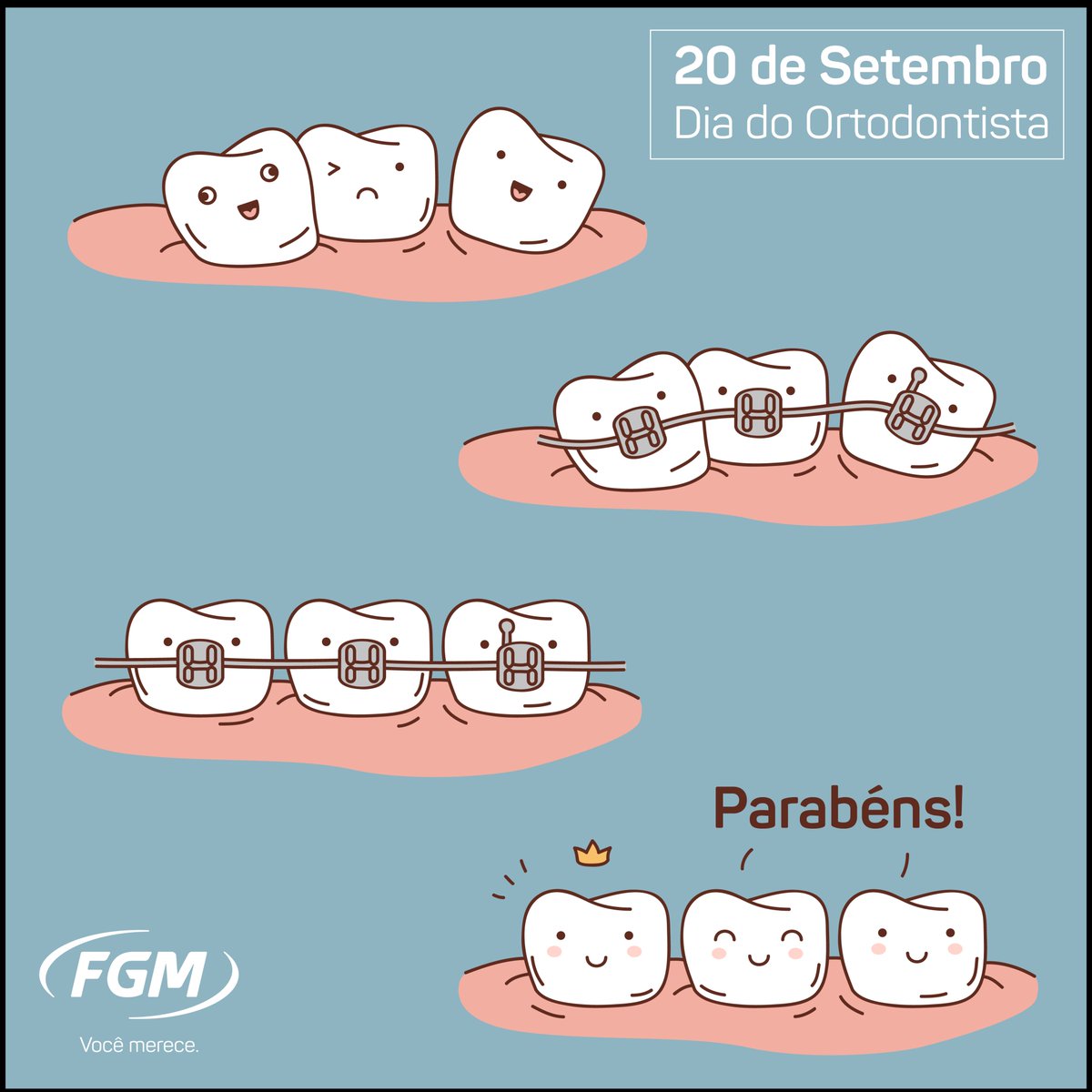 fgmodonto's tweet photo. A FGM deseja Parabéns à todos Ortodontistas. #orto #ortho #ortodontista #dentista #odontologia #odonto #fgm #ortodontiaestetica https://t.co/qd9F9QoEJl